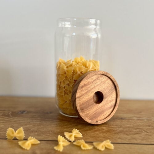 Frasco de Vidrio con Tapa de Madera 800ml - Imagen 2
