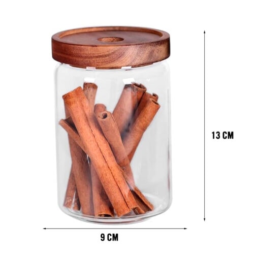 Frasco de Vidrio con Tapa de Madera 600ml. - Imagen 6