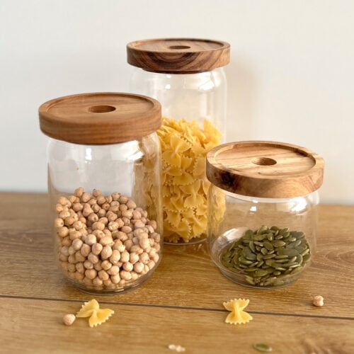 Frasco de Vidrio con Tapa de Madera 600ml. - Imagen 5