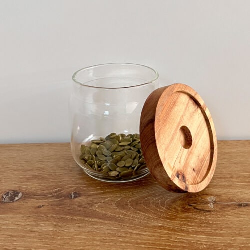 Frasco de Vidrio con Tapa de Madera 400ml. - Imagen 3