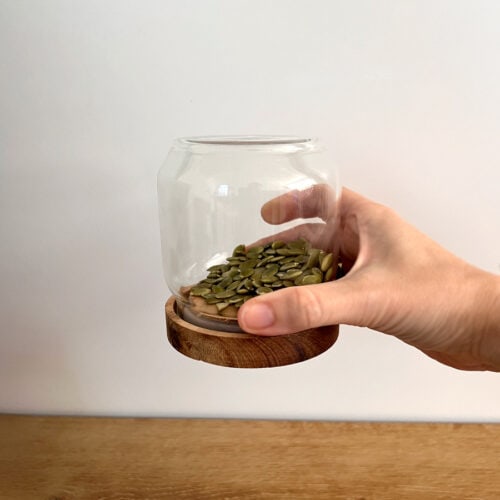 Frasco de Vidrio con Tapa de Madera 400ml. - Imagen 4