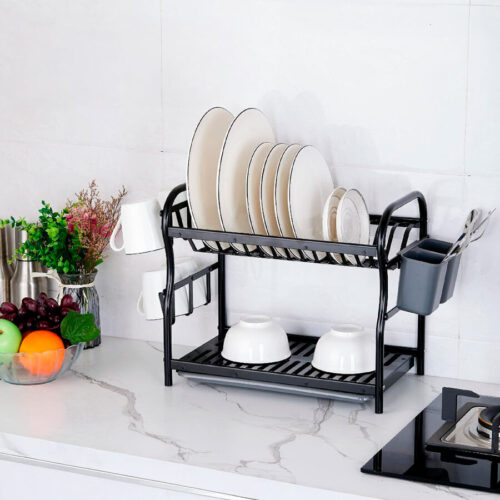 Escurridor de Plato Aluminio 2 Niveles 50 x 24,4 x 35,5 cm. - Imagen 2