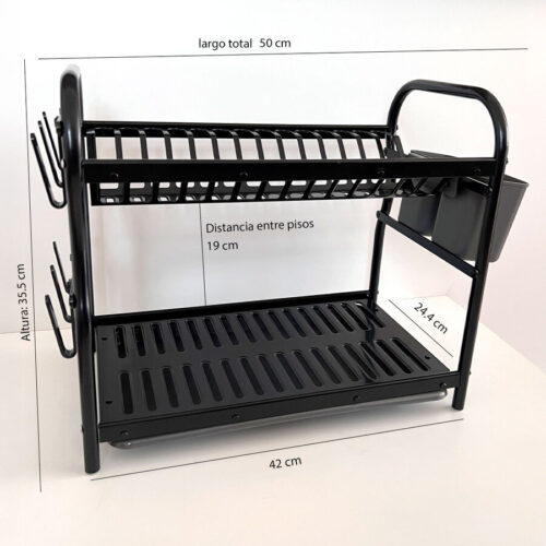 Escurridor de Plato Aluminio 2 Niveles 50 x 24,4 x 35,5 cm. - Imagen 5